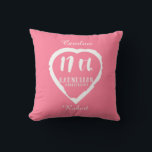 17th Wedding anniversary traditional carnelian Cushion<br><div class="desc">If you would like any help customising this design please contact me,  there is an ask this designer button,  just below this text. Aromantic heart brush stroke design for people celebrating 17th wedding anniversary. Carnelian gemstone is the traditional gift for this occasion.</div>