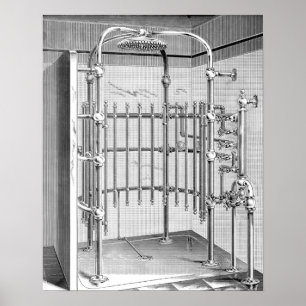 1800s Antique Shower  Poster