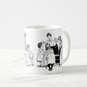 1800s Art Father Telling a Story To His Children Coffee Mug