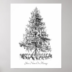 1800s Art Kid’s Singing and Dancing Christmas Tree Poster