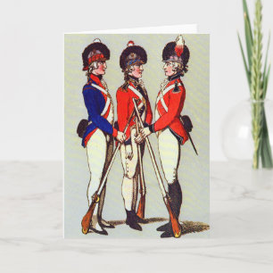 1803 London volunteer soldiers print Card