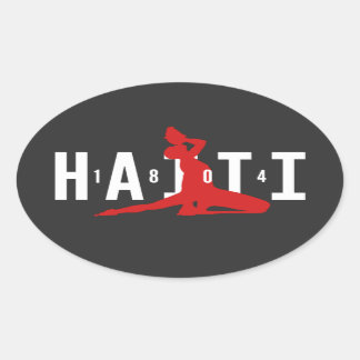 1804 Neg Mawon Haiti Neg Marron Haiti Oval Sticker