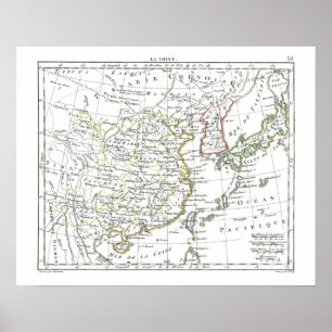 1806 Map - La Chine Poster