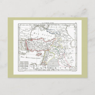 1806 Map - La Turquie d'Asie Postcard