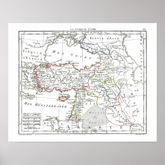 1806 Map - La Turquie d'Asie Poster (Front)