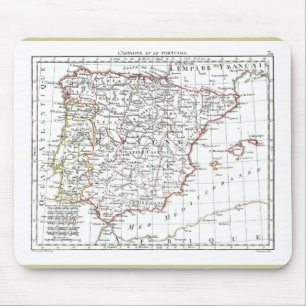 1806 Map - L'Espagne et le Portugal Mouse Pad