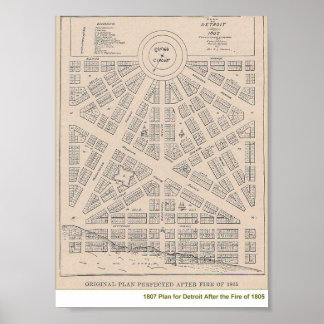 1807 Plan for Detroit Poster