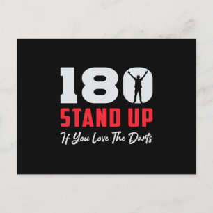 180 Darts Bullseye Dart Dartboard Arrow Funny Gift Postcard