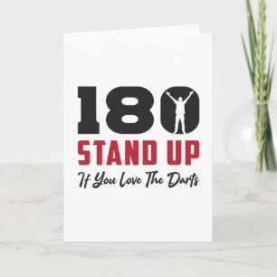 180 Darts Bullseye Dartboard Arrow Funny Gift Idea Card
