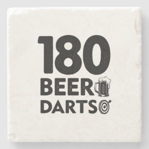 180 Days Beer And Darts Stone Coaster