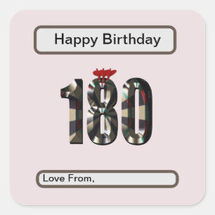 "180 in 3D: The Ultimate Darts Dimension" Square Sticker