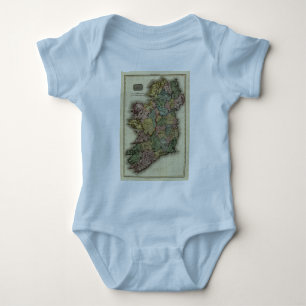 1813 Ireland Map by John Pinkerton Baby Bodysuit