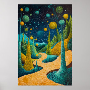 1815 Cosmic Surrealist Dreamscape Poster