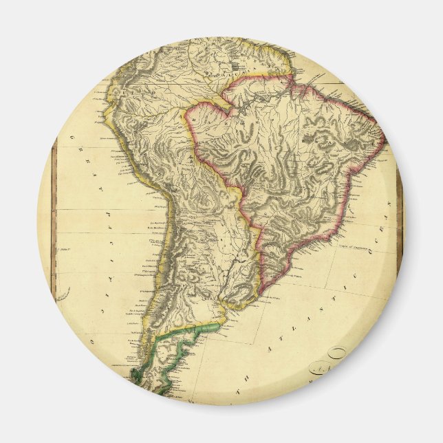 1817 Map of South America Magnet (Front)