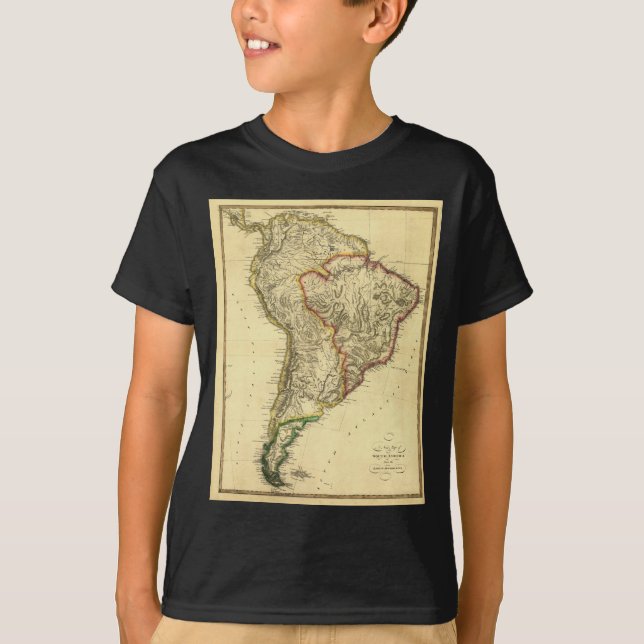 1817 Map of South America T-Shirt (Front)