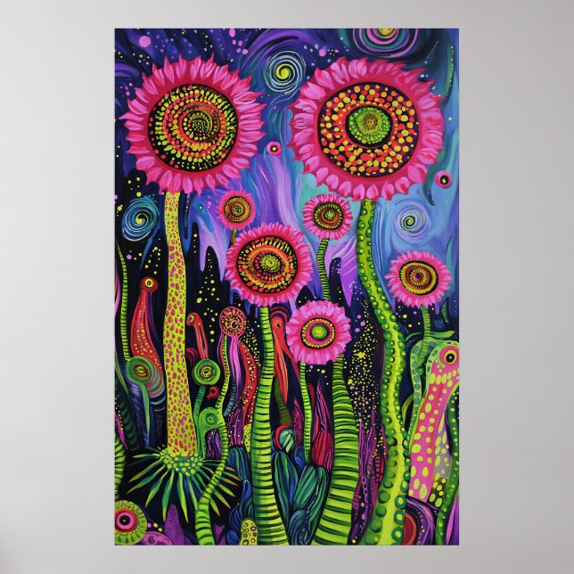 1818 Cosmic Surrealist Dreamscape Poster (Front)