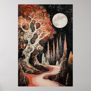 1820 Cosmic Surrealist Dreamscape Poster