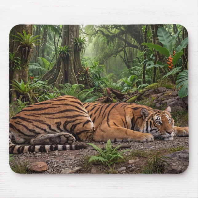 1820's Image Of Royal Tiger Converted From Sketch Mouse Pad (Front)