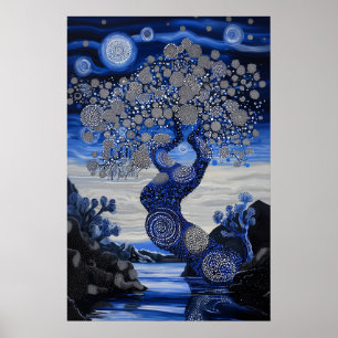 1821 Cosmic Surrealist Dreamscape Poster