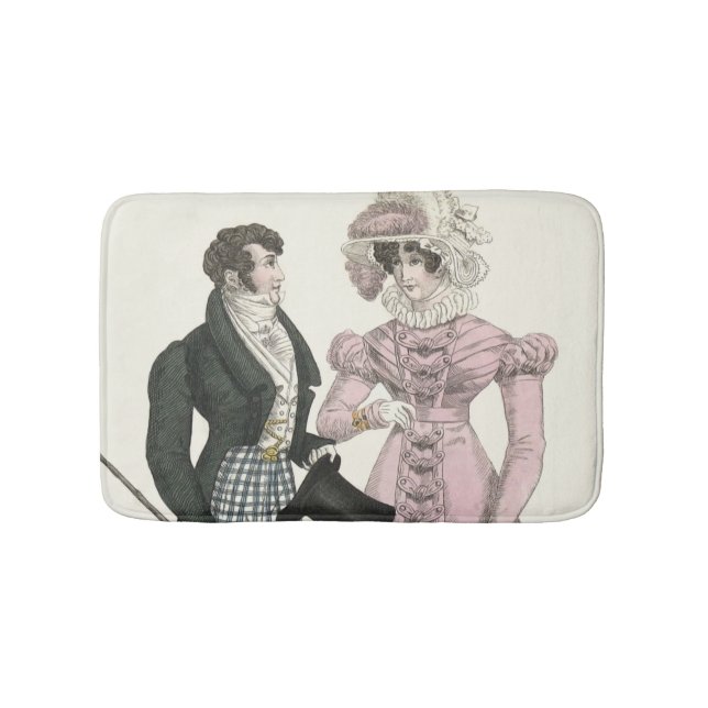 1823 Antique Wedding Man Woman Fashion Bath Mat (Front)