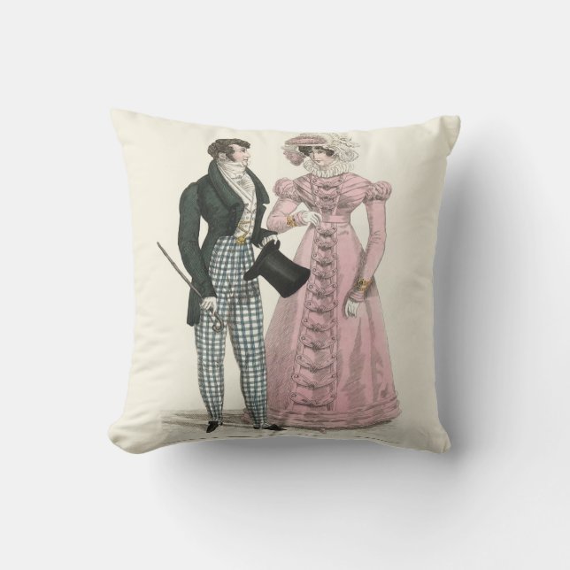 1823 Antique Wedding Man Woman Fashion Cushion (Front)
