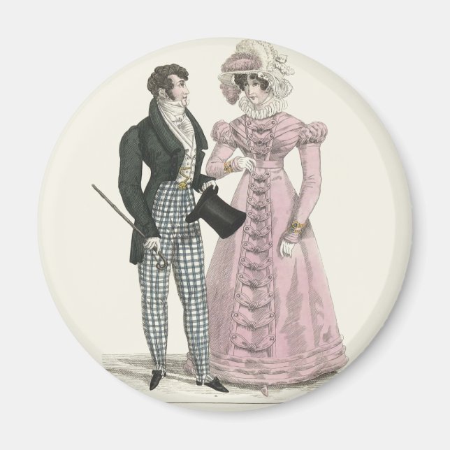 1823 Antique Wedding Man Woman Fashion Magnet (Front)