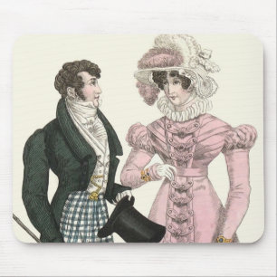 1823 Antique Wedding Man Woman Fashion Mouse Pad