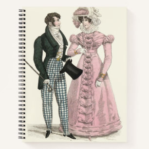 1823 Antique Wedding Man Woman Fashion Notebook