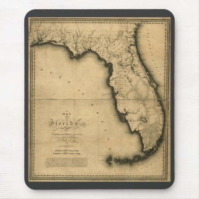 1823 Map of Florida Mouse Pad (Front)