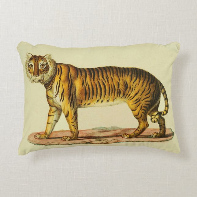 1824 tiger print decorative cushion (Front)