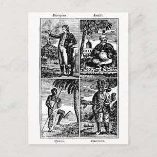 1831 Races of Mankind Postcard
