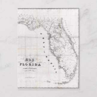 1837 Florida Map Postcard