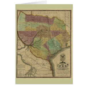 1837 Texas Map with Parts of the Adjoining States