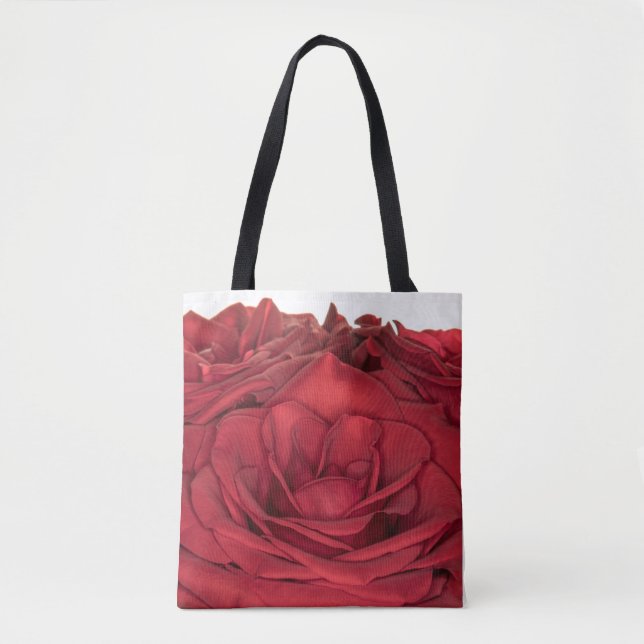 1840-Red Wedding Roses Tote Bag (Front)