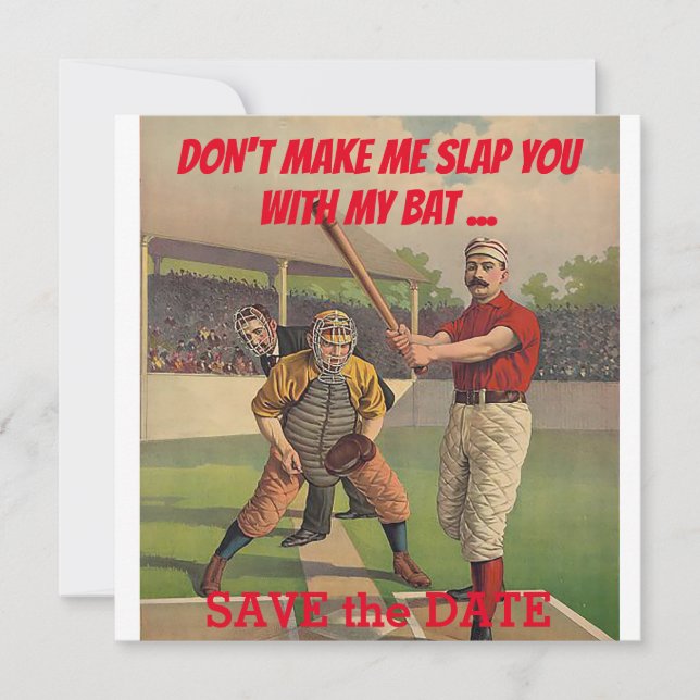 1840's Baseball Image FP Save The Date (Front)