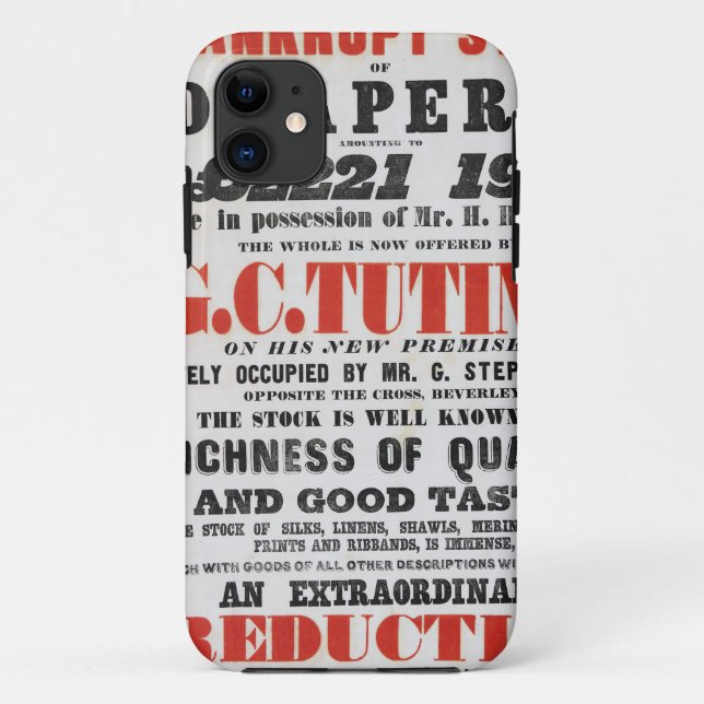 1840s Handbill-style Mobile Phone Case (Back)