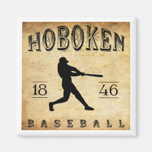 1846 Hoboken New Jersey Baseball Magnet