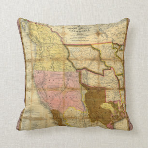 1846 Map of Texas Oregon California by A Mitchell Cushion