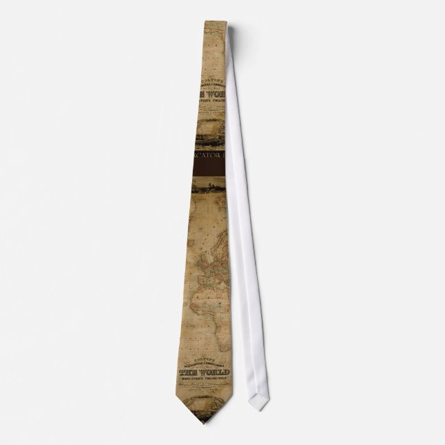 1847 Old World Map Tie (Front)