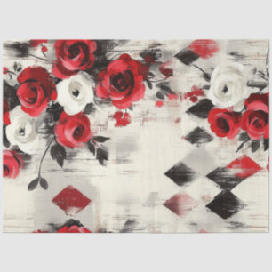 1850-Harlequin Bleeding Background Tissue Paper