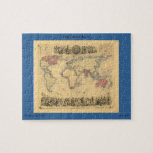 1850’s Map of British Empire Throughout the World Jigsaw Puzzle