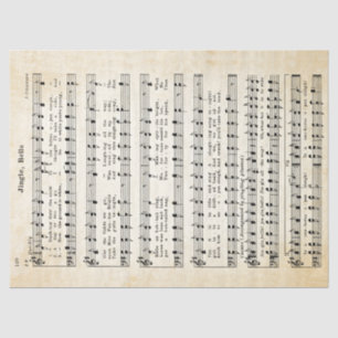 1850 Version Jingle, Bells Tissue Paper Decoupage