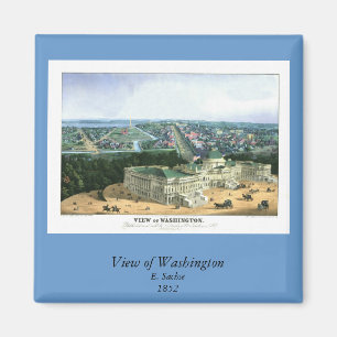 1852 Colour Lithograph - View of Washington Magnet