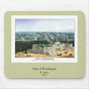 1852 Colour Lithograph - View of Washington Mouse Pad