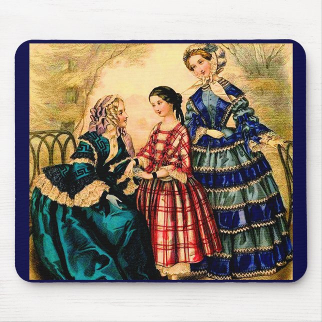1852 French fashion plate Mouse Pad (Front)