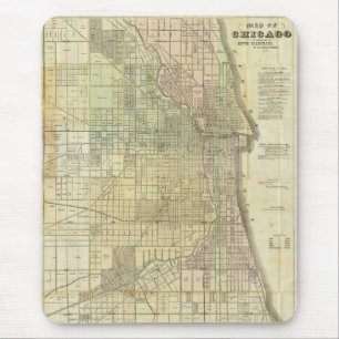 1857 Map of Chicago Illinois Mouse Pad