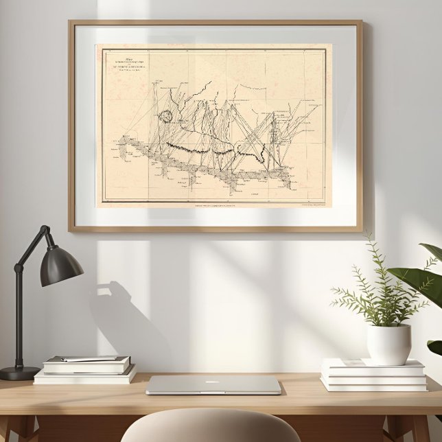 1858 Col. Waugh Everest & Deodanga Map Poster (Creator Uploaded)