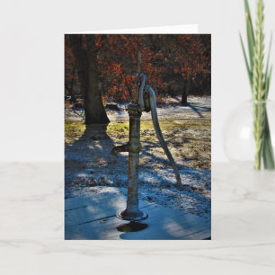 "1858 Water Pump" Christmas Card