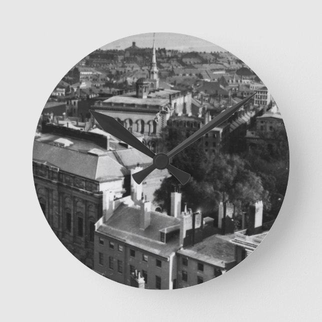 1859:  A view of Boston looking south Round Clock (Front)