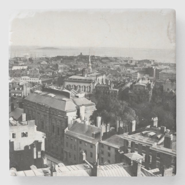 1859:  A view of Boston looking south Stone Coaster (Front)